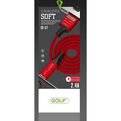 Golf Braided USB-A to Lightning Cable 1m Red