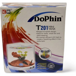Dophin Mini Betta Ενυδρείο Ψαριών με Φωτισμό 2lt Διαφανές