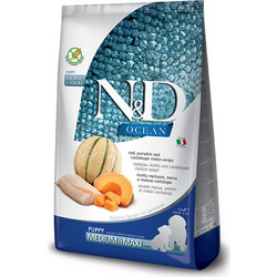 Farmina N&D Ocean Grain Free Medium & Max Puppy with Cod, Pumpkin & Cantaloupe Melon 12kg