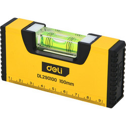 DELI αλφάδι DL290100 με 1 μάτι & κλίμακα, αλουμινίου, 10cm