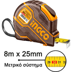 Μετροταινία 8m x 25mm | INGCO | HSMT08081E