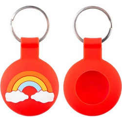 Θήκη σιλικόνης για AirTag cartoon Rainbow Red