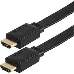 Techly Καλώδιο HDMI 2.0 Flat HDMI Male to HDMI Male 10m Black