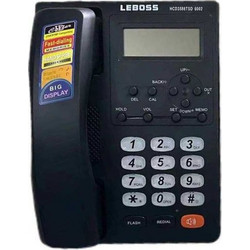 Leboss 6002 Ενσύρματο Τηλέφωνο με Ανοιχτή Ακρόαση για Ηλικιωμένους Μαύρο