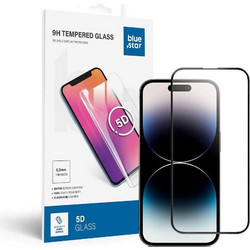Blue Star 5D Full Cover Tempered Glass (iPhone 14 Pro) Black