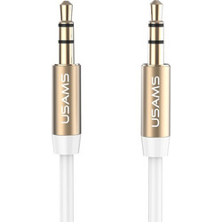 USAMS καλώδιο ήχου 3.5mm YP-01, AUX, 1m, λευκό