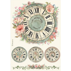 STAMPERIA ΡΙΖΟΧΑΡΤΟ DECOUPAGE A4 21X29,7CM HOUSE OF ROSES CLOCK