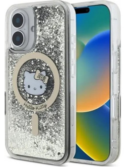 Hello Kitty Liquid Glitter Fever MagSafe iPhone 16 Case - Gold - (Hel000143-0)