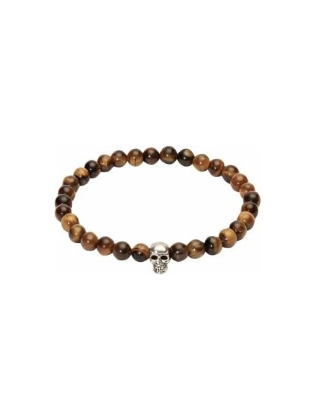Βραχιόλι Χεριού Viro Tiger's Eye - Skull - 607145