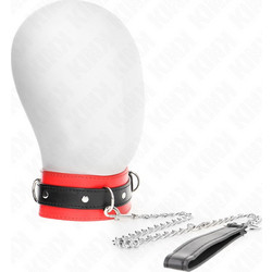 Kink Collar with Belt Strap Red Black