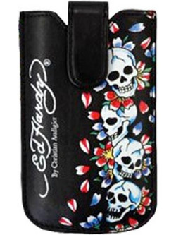 ED HARDY ΘΗΚΗ UNIVERSAL TIKI SKULLS BLACK SIZE M OR