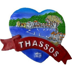 Tουριστικό μαγνητάκι Souvenir - Σετ 12pcs - Resin Magnet - Thassos - 678123