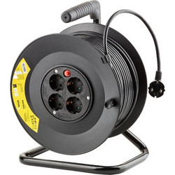 Technik Professional Στροφείο 4 Θέσεων 50m 1,5mm2 Μαύρο