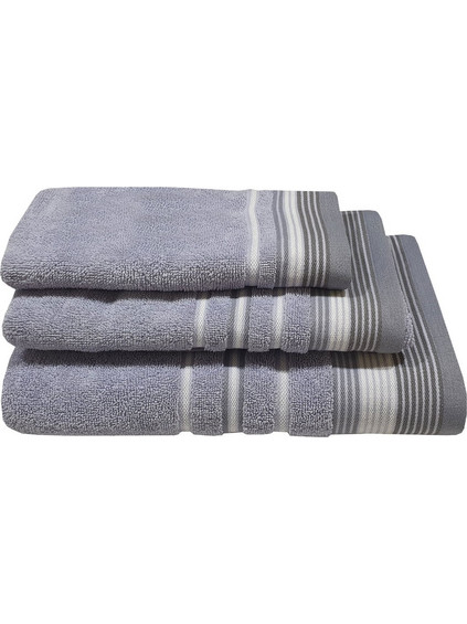 Πετσέτα Σώματος Pennie Satin Stripe Levanda Cotton Komvos (70x140) 1Τεμ