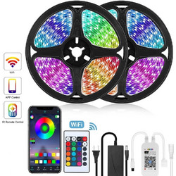 Σετ 2 Αδιάβροχες Αυτοκόλλητες Ταινίες WiFi Smart LED SMD5050 RGB 2x5m Aurora-X