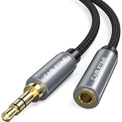 CABLETIME προέκταση καλωδίου ήχου 3.5mm CT-P11F, AUX, 1.8m, μαύρο