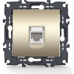 PRIME ΠΡΙΖΑ ΔΙΚΤΥΟΥ 1xRJ45 CAT6 UTP IP20 MAT ΣΑΜΠΑΝΙΖΕ ACA - 1000113204