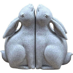 Βιβλιοστάτες Bun Bun (Σετ 2Τμχ) 031119 22x9x18cm Beige Πολυρεσίνη