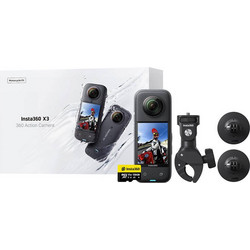 Insta360 X3 Motorcycle Edition Action Camera 5.7K 360° Υποβρύχια με WiFi και Οθόνη 2.29" Μαύρη