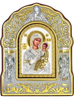 Επάργυρη εικόνα Παναγιά η Γιάτρισσα 11x9cm Prince Silvero MA/E3853DX