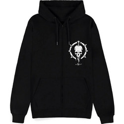Difuzed Diablo IV Necromancer Sigil Ανδρική Ζακέτα Φούτερ με Κουκούλα και Φερμουάρ Μαύρη HTD182705