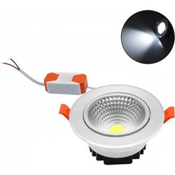 Στρογγυλό Χωνευτό Spot LED COB 9W 220V 6000K Ψυχρό Λευκό 10.8cm OEM