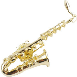 ΜUSIC GIFT B 8009 Καρφίτσα Πέτου Μινιατούρα με Σχέδιο Σαξόφωνο 6cm