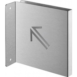 Πινακίδα σήμανσης βέλος 45 πάνω αριστερά 120x120 mm ανοξείδωτη κολλητή κάθετη THIRARD (00432387)