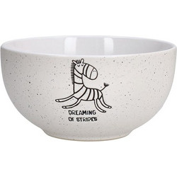 ΜΠΟΛ ΛΕΥΚΟ LITTLE FUNNY Stoneware White 13 Cm 550cc