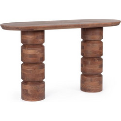 Bizzotto Cortez Κονσόλα Ξύλινη Mango Καφέ 130x45x76
