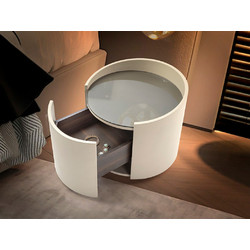 Iza 411844 Night Table Khaki 50 x 43 cm Μπεζ Χακί