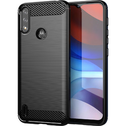 Carbon Case Flexible Cover Sleeve Motorola Moto E7i Power black