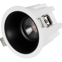 GLOBOSTAR(R) DUSTY 60341 Χωνευτό Downlight Σποτ LED 12W 1320lm 45 AC 220-240V Αδιάβροχο IP65 Θερμό Λευκό 2700K - Bridgelux COB Chip + TUV SUD Driver - Λευκό + Μαύρο Ματ - Μ8.5 x Π8.5 x Υ7cm m / Q7.2cm