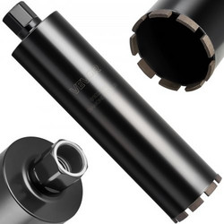 Διαμαντοκορώνα VEVOR, Διάμετρος 102 mm, Βάθος Διάτρησης 356 mm, Εσωτερικό Σπείρωμα 1-1/4 in-7, Τεχνολογία Υψηλής Ακρίβειας Συγκόλλησης, Υγρή Διαμαντοκορώνα για Οπλισμένο Σκυρόδεμα, Κόκκινα Τούβλα και