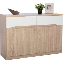 Homemarkt ΜΠΟΥΦΕΣ JOLENE HM2234.02--2 ΣΥΡΤΑΡΙΑ & 4 ΠΟΡΤΕΣ ΛΕΥΚΟ-SONAMA 120X40X80εκ