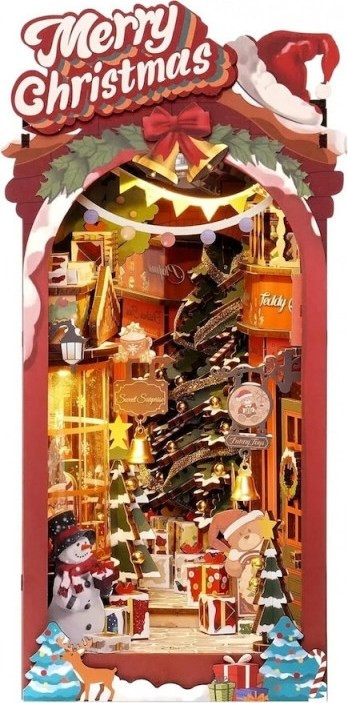 Robotime Rolife's Christmas Street Bookstore Book Nook 289pcs TGC06