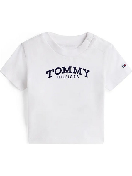 TOMMY HILFIGER Baby Textured Logo T-Shirt - White