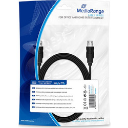 Καλώδιο MediaRange USB 2.0 Extension AM/AF 3.0M Black (MRCS111)
