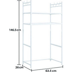 Ραφιέρα πλυντηρίου με 2 ράφια 63,5 x 26 x 146,5 cm