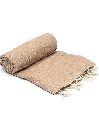 Κουβέρτα Διαλογισμού Meditation Shawl Pashmina Beige Made in Nepal 200x80cm