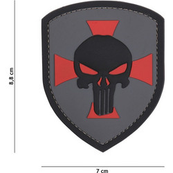 Σήμα Shield Punisher 101 INC - Γκρι/Μαύρο