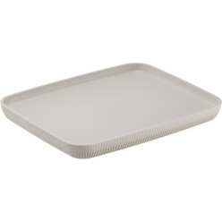 Δίσκος Μελαμίνης GN1 2 32 5x26 5xΥ3cm κρεμ σειρά Norway με κάθετες ρίγες Leone c534767
