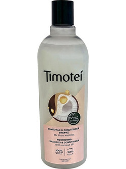 Timotei 2 σε 1 Εντατική Φροντίδα Έλαιο Καρύδας Σαμπουάν & Conditioner για Επανόρθωση 400ml