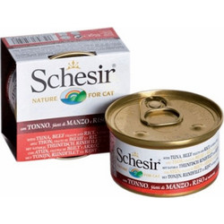 Schesir Nature for Cat Adult with Tuna, Beef & Rice 85gr