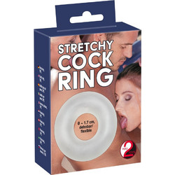 You2Toys Stretchy Cock Ring Ελαστικό Δαχτυλίδι Πέους Σιλικόνης Λευκό