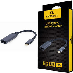 CABLEXPERT USB TYPE-C TO HDMI DISPLAY ADAPTER SPACE GREY RETAIL PACK