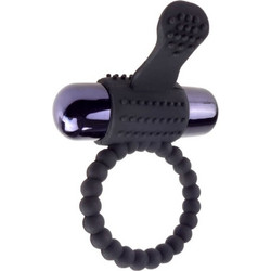 Pipedream Fantasy C-Ringz Vibrating Ring Ελαστικό Δαχτυλίδι Πέους Σιλικόνης με Δόνηση Μαύρο