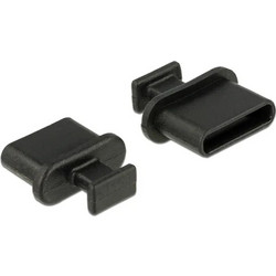 DELOCK κάλυμμα προστασίας για θύρα USB-C 64013 με λαβή, μαύρο, 10τμχ