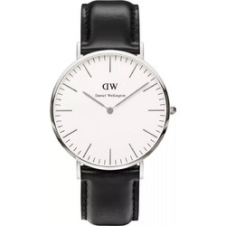 Daniel Wellington Classic Sheffield Ανδρικό Ρολόι με Μαύρο Δερμάτινο Λουράκι DW00100020