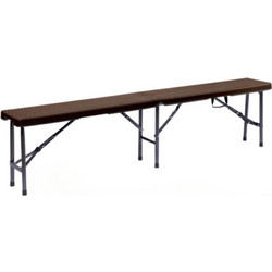 Πτυσσόμενο Παγκάκι - βαλίτσα με σχέδιο Rattan για Catering 180x25x43cm 31-33743